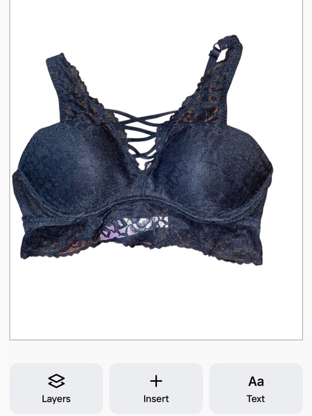 Victoria's Secret Black Lace Crisscross Bralette